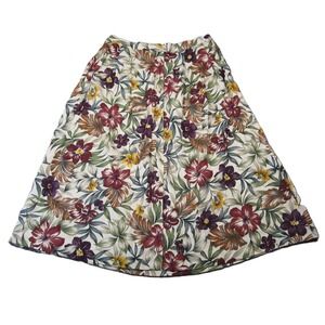 Vtg Alfred Dunner Floral Pleated Midi Skirt 18W Autumn‎ Cottagecore Grandma USA